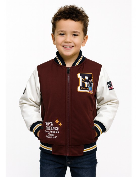 Boys Jacket Sporty Urban Wine